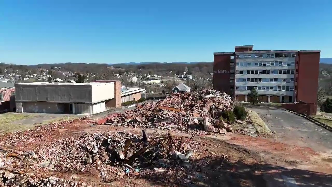 Remnants of Virginia  Intermont College After Devastating Fire. Bristol, VA