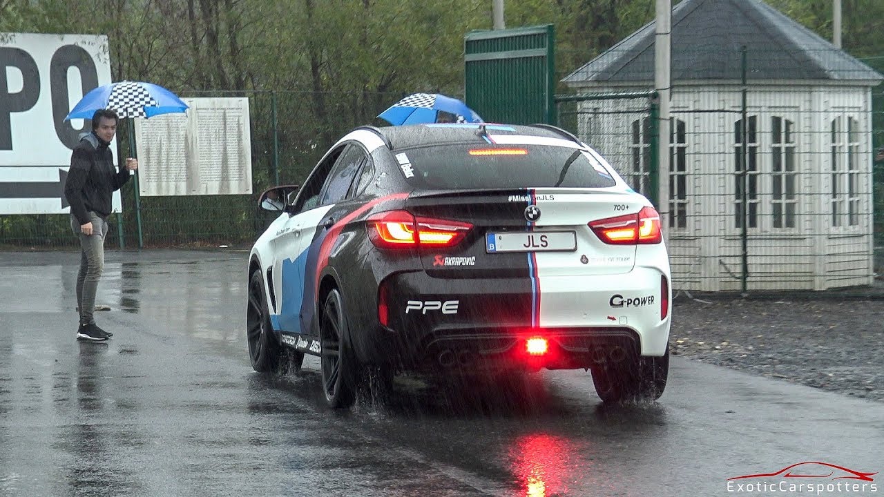700HP BMW X6M w/ Akrapovic Exhaust - LOUD Pops and Bangs, Launch Controls, Revs & Accelerations !