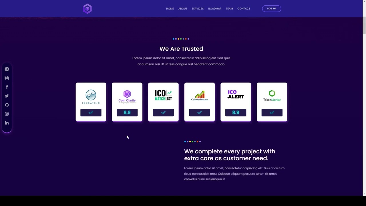 Coinland - React JS ICO and Crypto Template ico landing page crypto ico