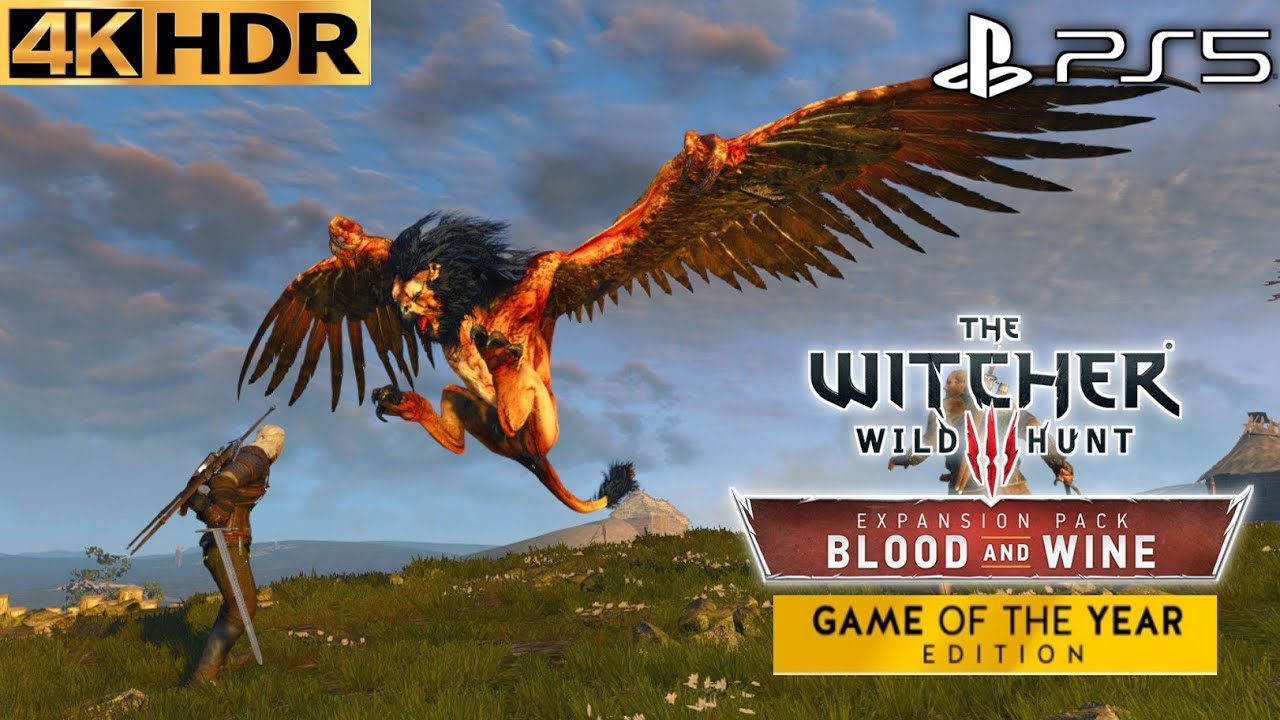 Royal Griffin The Witcher 3 Wild Hunt Royal Griffin Boss Fight PS5 Gameplay Walkthrough 4K 60FPS HDR