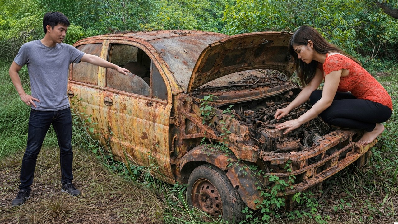 Genius Girl Restores Chevrolet Spark Supercar After 28 Years Of Abandonment By A Young Man