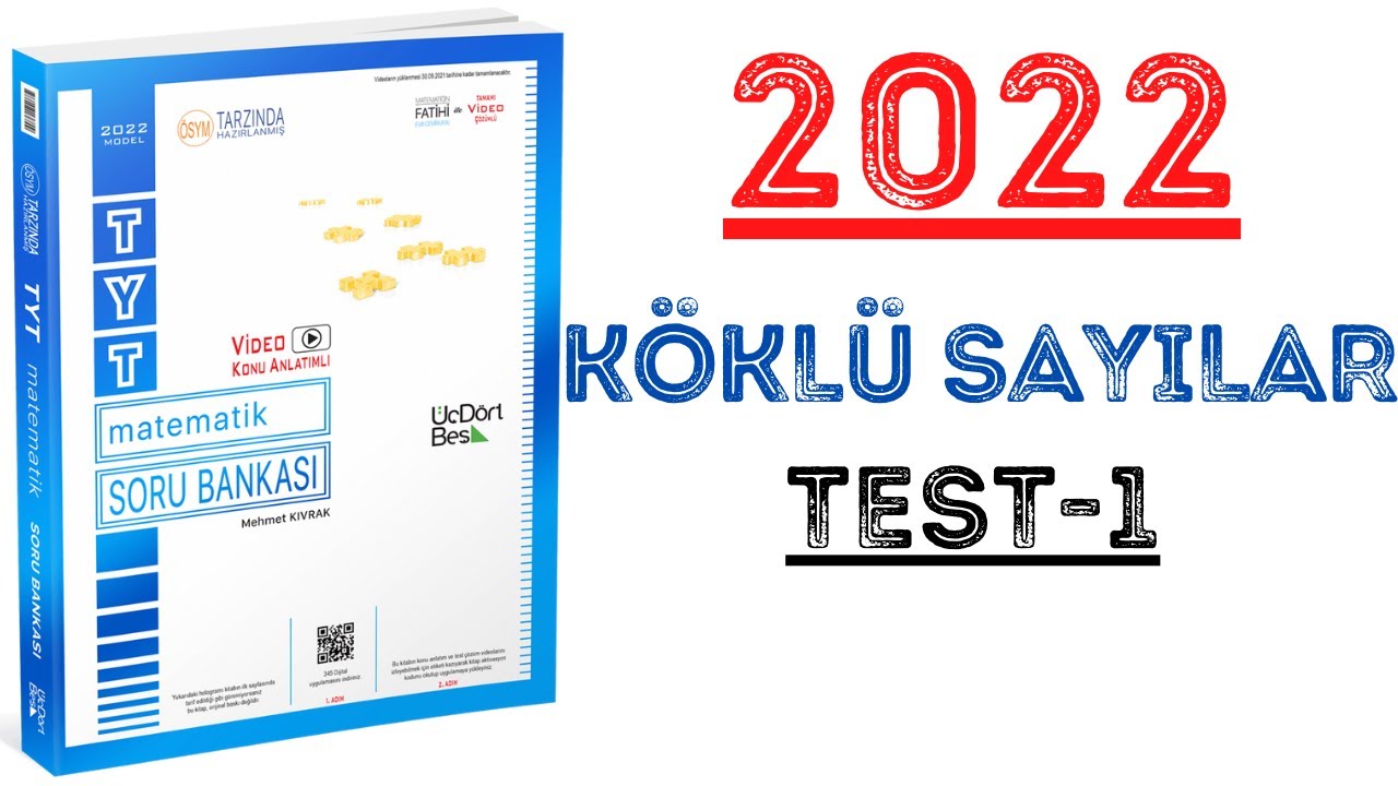 (2022)345 TYT MATEMATİK | KÖKLÜ SAYILAR TEST-1 | #yks2022 #tyt2022 #2022tayfa #345