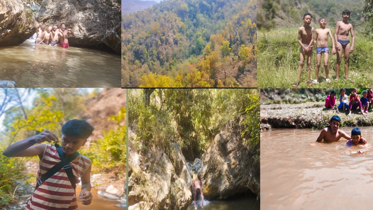 khola  ma  swimming garuna gaya ko 🥰❤️