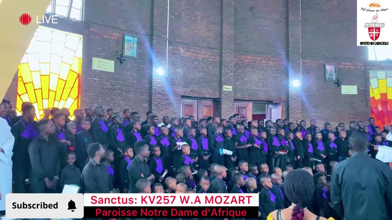 Sanctus k. V 257 W.A MOZART / Interprète par les chœur des anges watoto wa Caracciolo