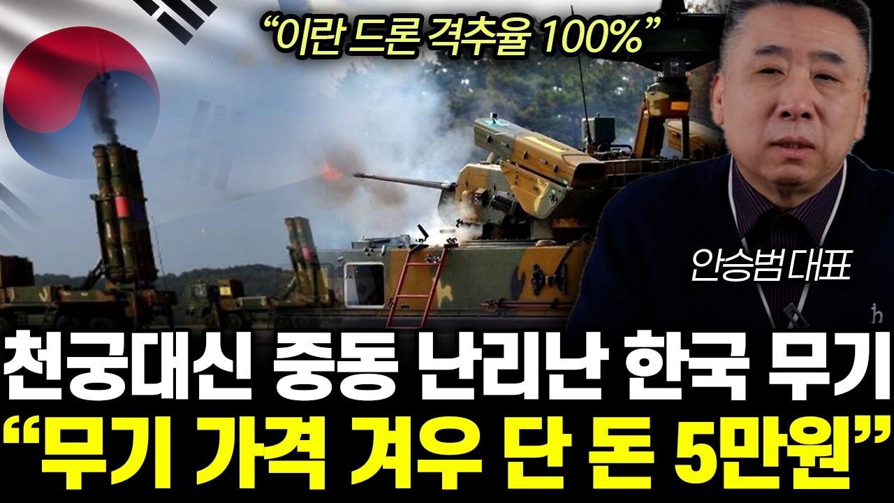 “이란 드론 격추율 100%” 천궁대신 중동 난리난 한국 무기. 무기 가격 겨우 단 돈 5만원 | 안승범 대표 1부