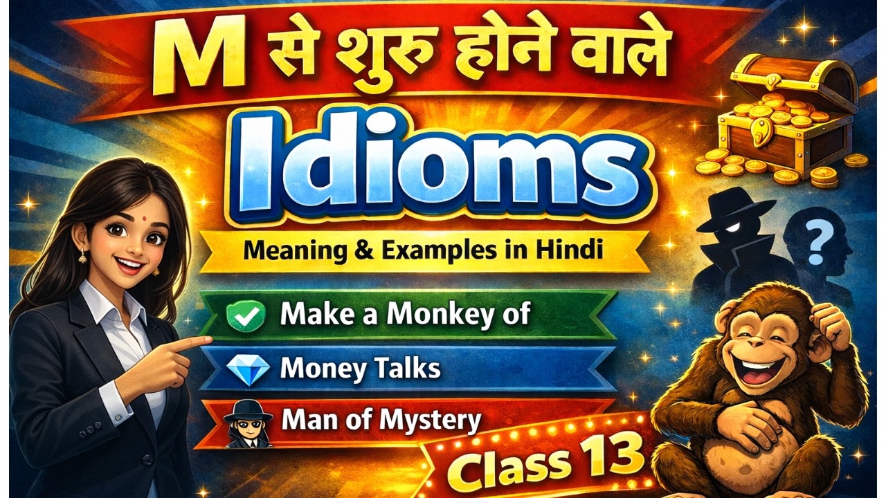 M से शुरू होने वाले Important Idioms and Phrases | Hindi Meaning | Easy Examples | Class 13