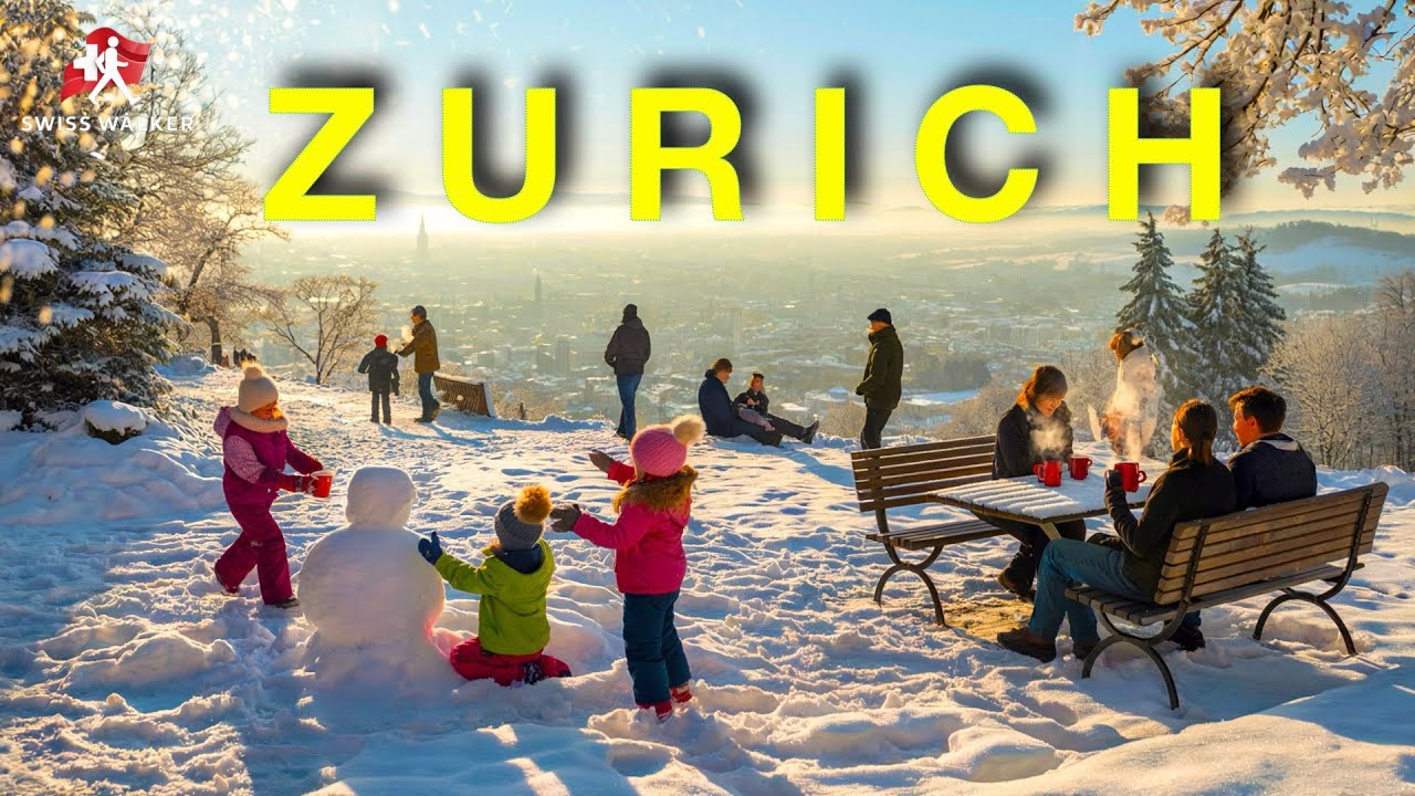 Zurich Uetliberg in FIRST SNOW ❄️ Breathtaking Switzerland Mountain Walk 🇨🇭