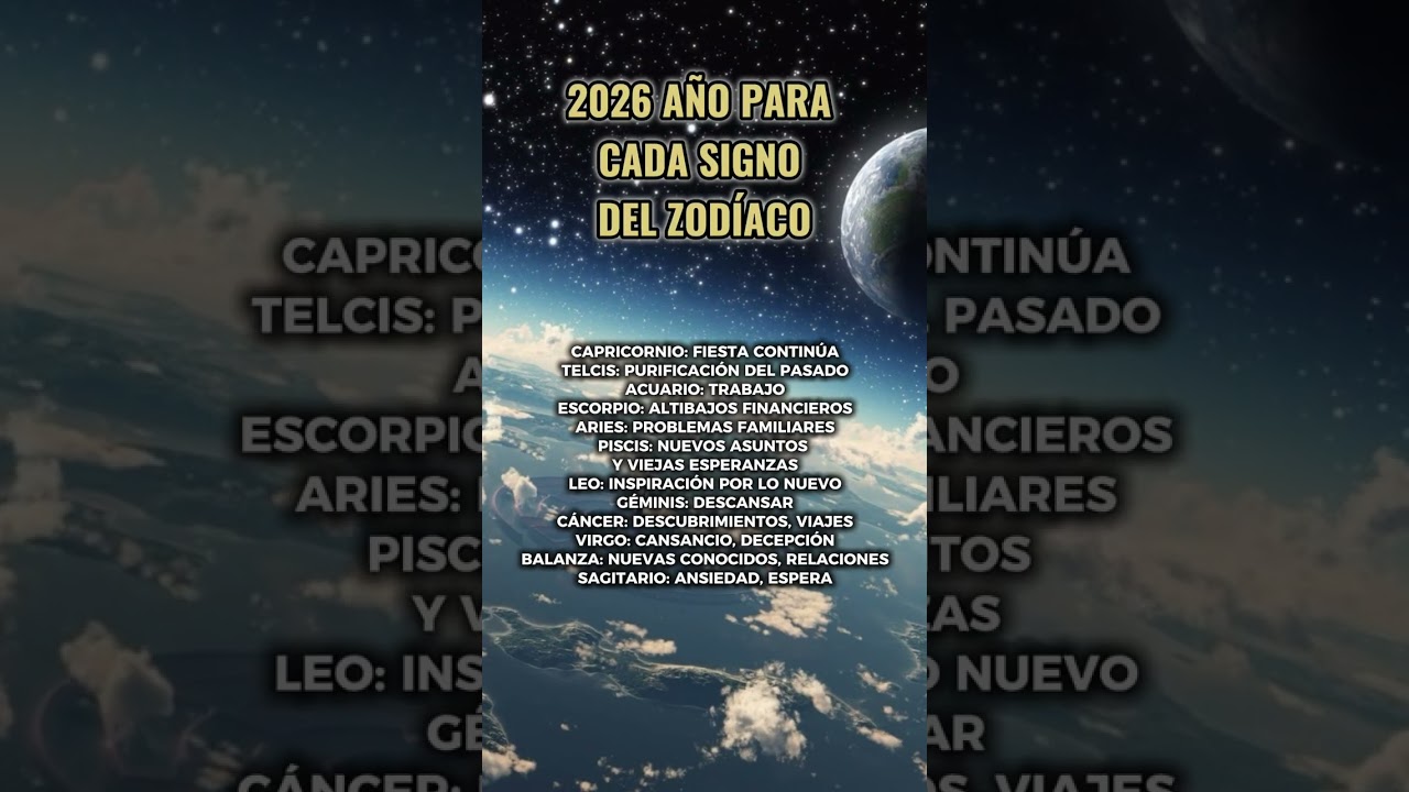 2026 A&Ntilde;OPARA CADA SIGNO DEL ZOD&Iacute;ACO