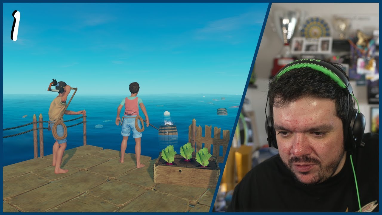 Gaules, Liminha, Bt0, Apoka e Velho Vamp jogando Raft - Ep. 01