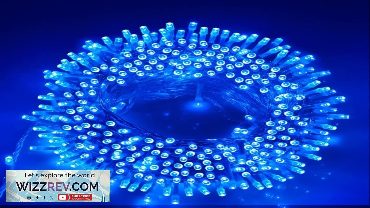 66Ft 200LED Blue Christmas Lights Plug inWaterproof Christmas Tree Lights8 Modes String Review