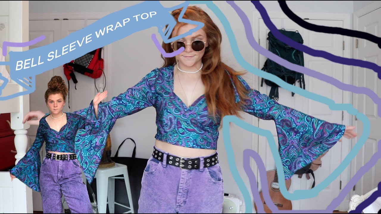 DIY  bell sleeve wrap top
