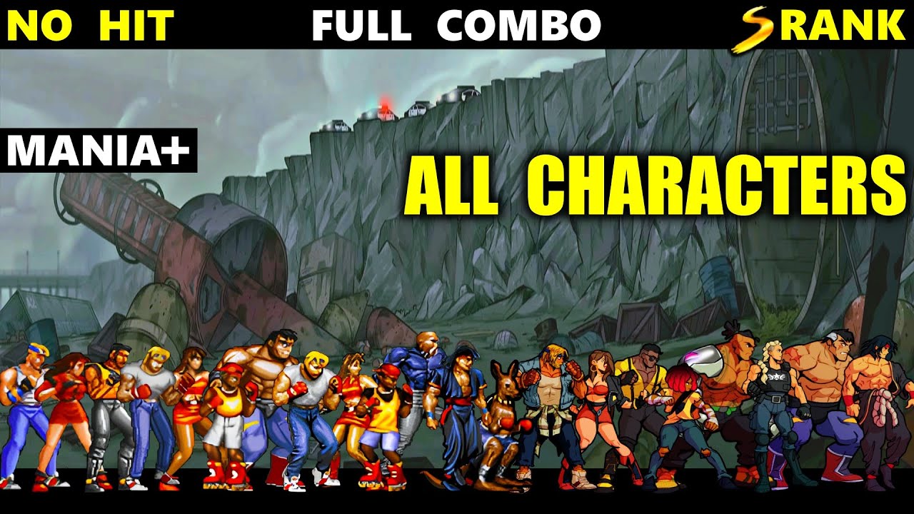 Streets of Rage 4 Stage 4 Full Combo Mania+ ALL Characters