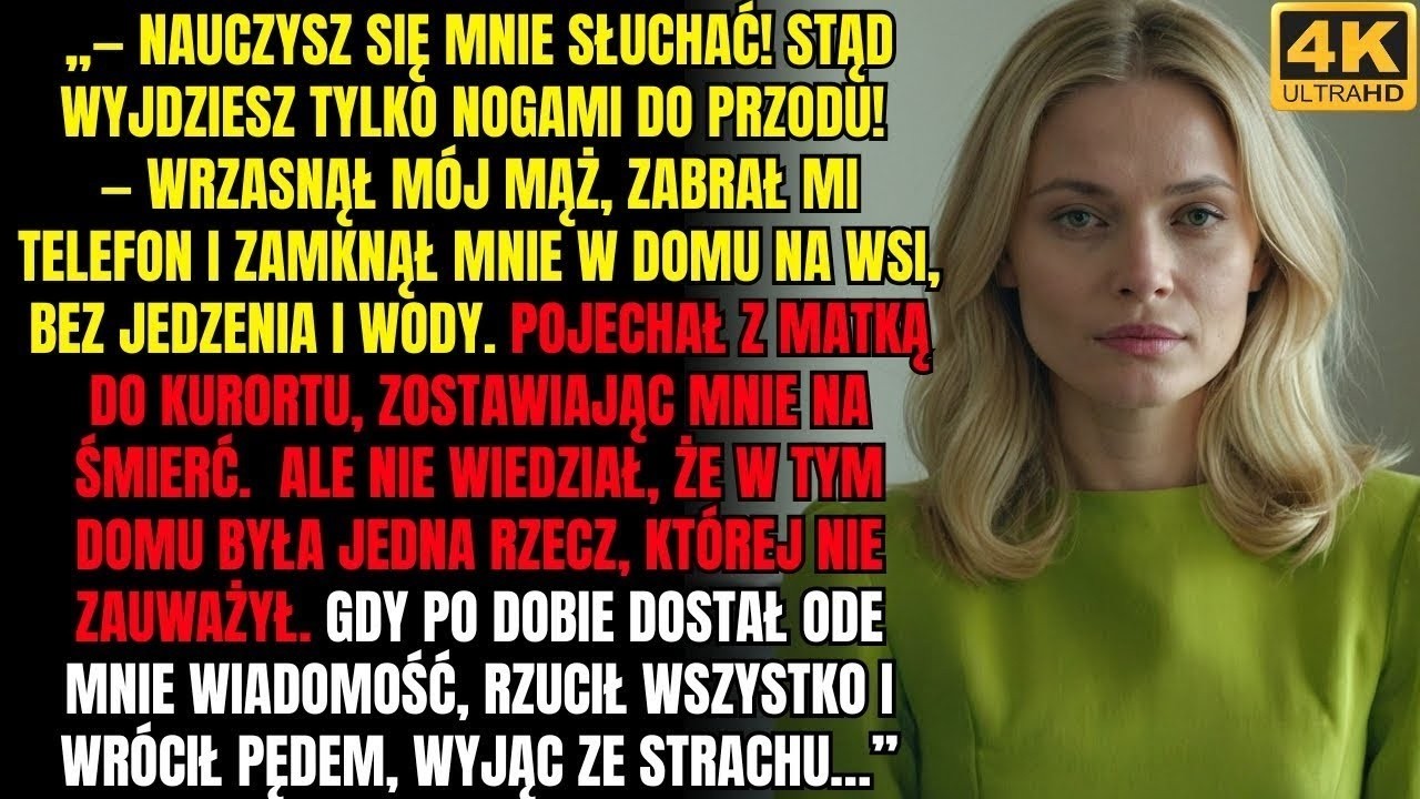 „Wyjdziesz stąd tylko nogami do przodu! Mąż zamknął mnie w domu bez jedzenia i wody, a sam wyjechał