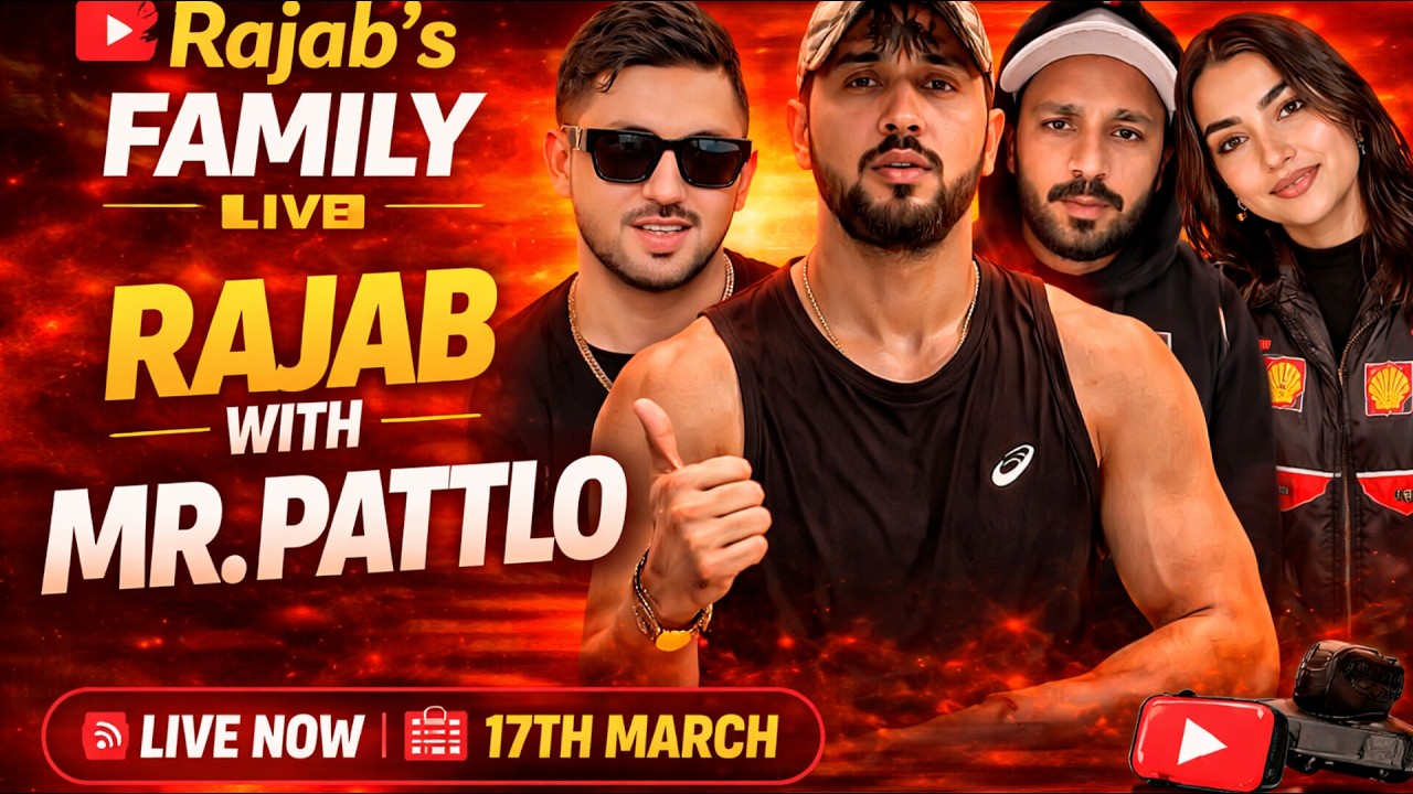 RAJAB'S FAMILY LIVE 🔥 PK Battles , Rajab Live with Mr Pattlo | Big Support & Non-Stop Fun, 😍17March