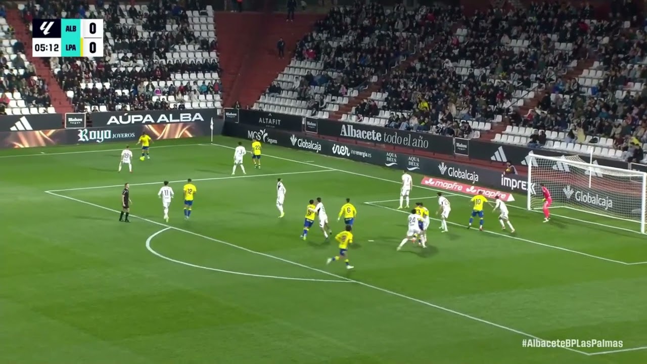 Gol de Miyashiro en el Albacete 2  UD Las Palmas 1 | J30 - 25-26 | Audio: ‪Sergio Ferra (#verguenza)