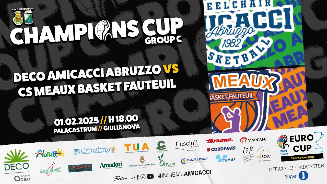 Champions Cup Group C | DECO Amicacci Abruzzo vs CS Meaux Basket Fauteuil