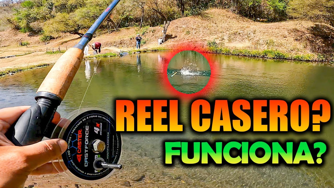 PROBAMOS un REEL / CARRETE  de PESCA CASERO 🛑 y PASO ESTO! 🔥😮