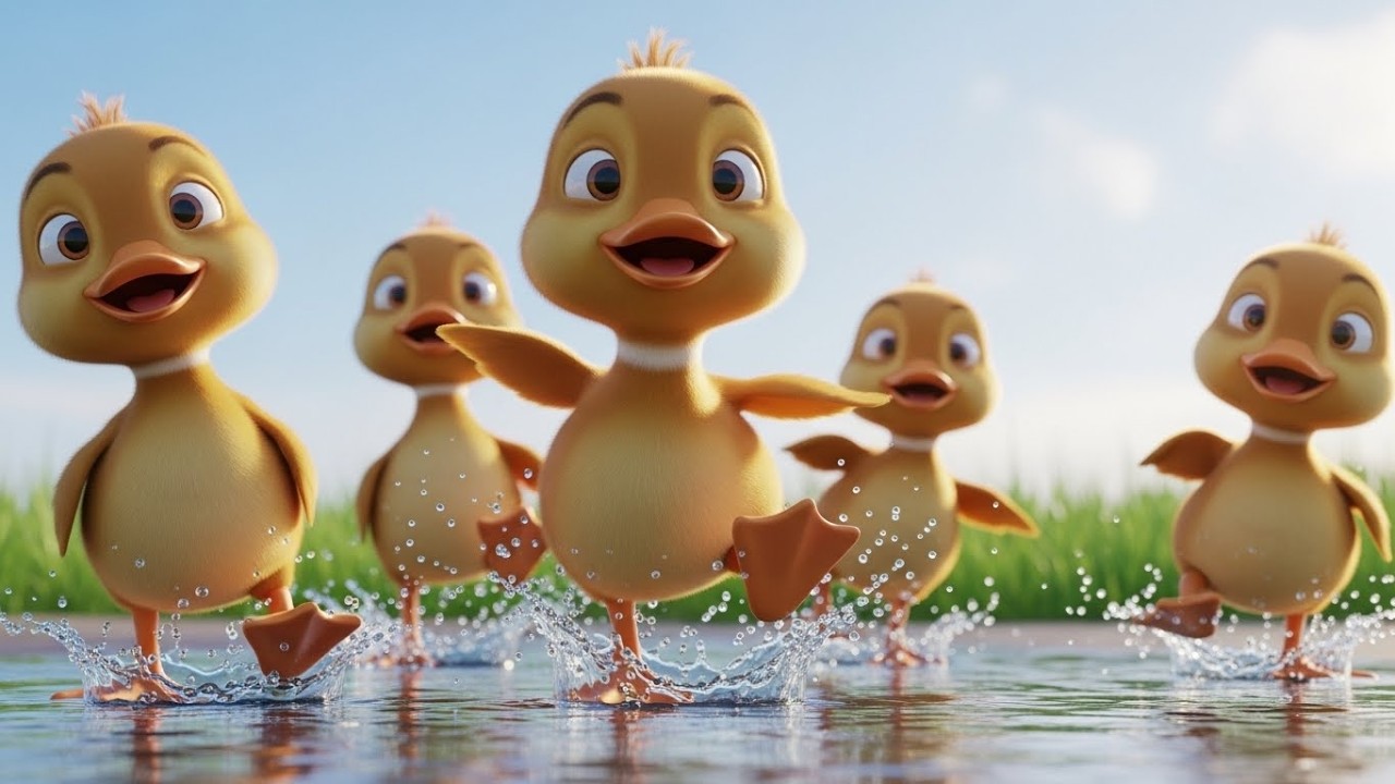 Танцующие утята в луже 🦆💦🎵 | Мультфильм для детей и весёлые приключения