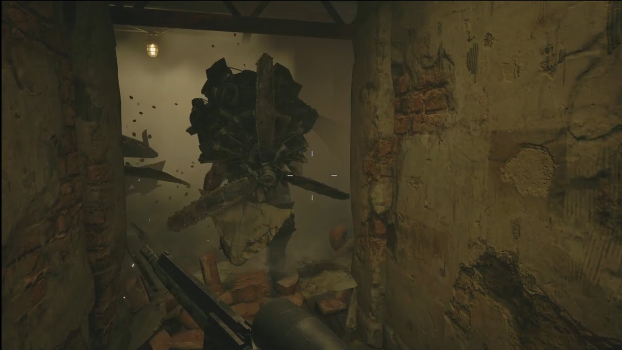 Resident Evil Village. Битва с Карлсоном, который живет на заводе.