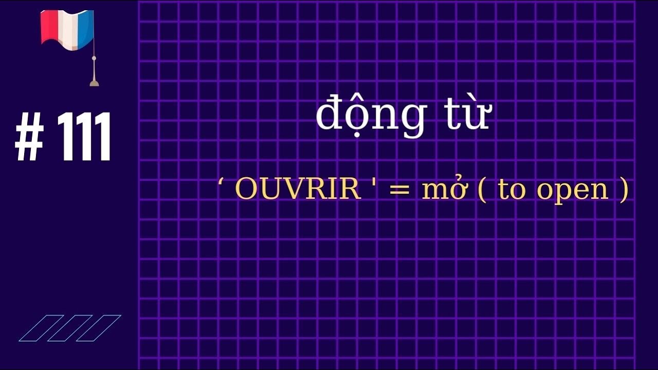 # 111 - động từ ‘ OUVRIR  =  mở ( to open )