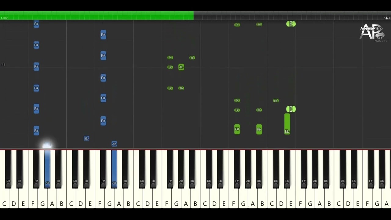 Voyage Voyage | Adelina Piano synthesia tutorial