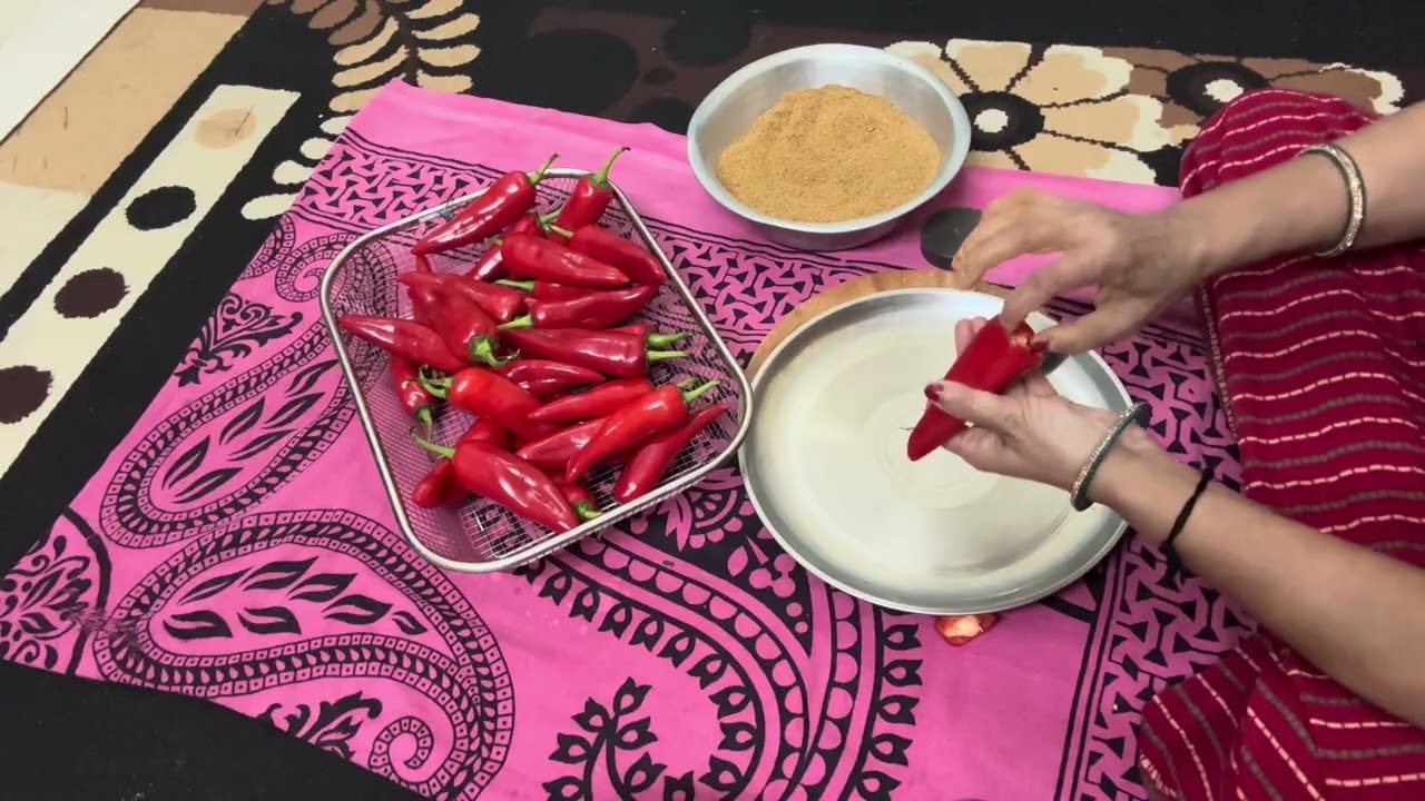 Lal Shimla Mirch ka Achar spicy and chatpata,￼#SpicyAchar ￼