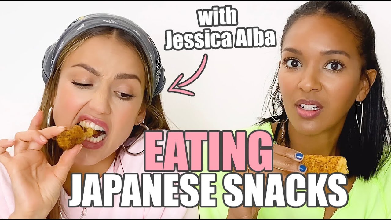 Eating Japanese Snacks with Jessica Alba | LIZZY MATHIS