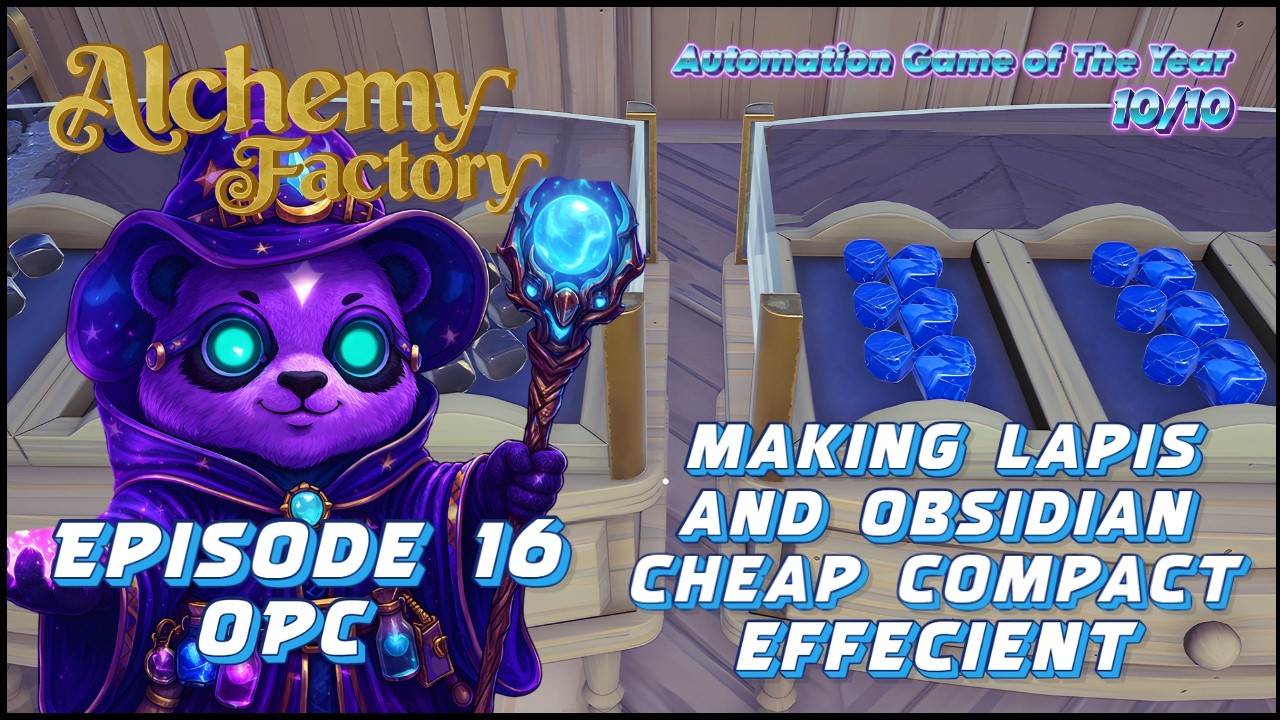 Alchemy Factory || One Plot Challenge Ep 16: Lapis & Obsidian, Cheap Compact Cauldrons & Efficient!!