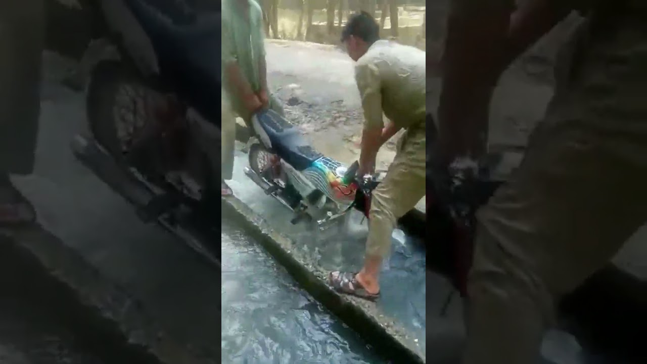 Pakistan style bike cleaning service #bike #cleaning #pakistan