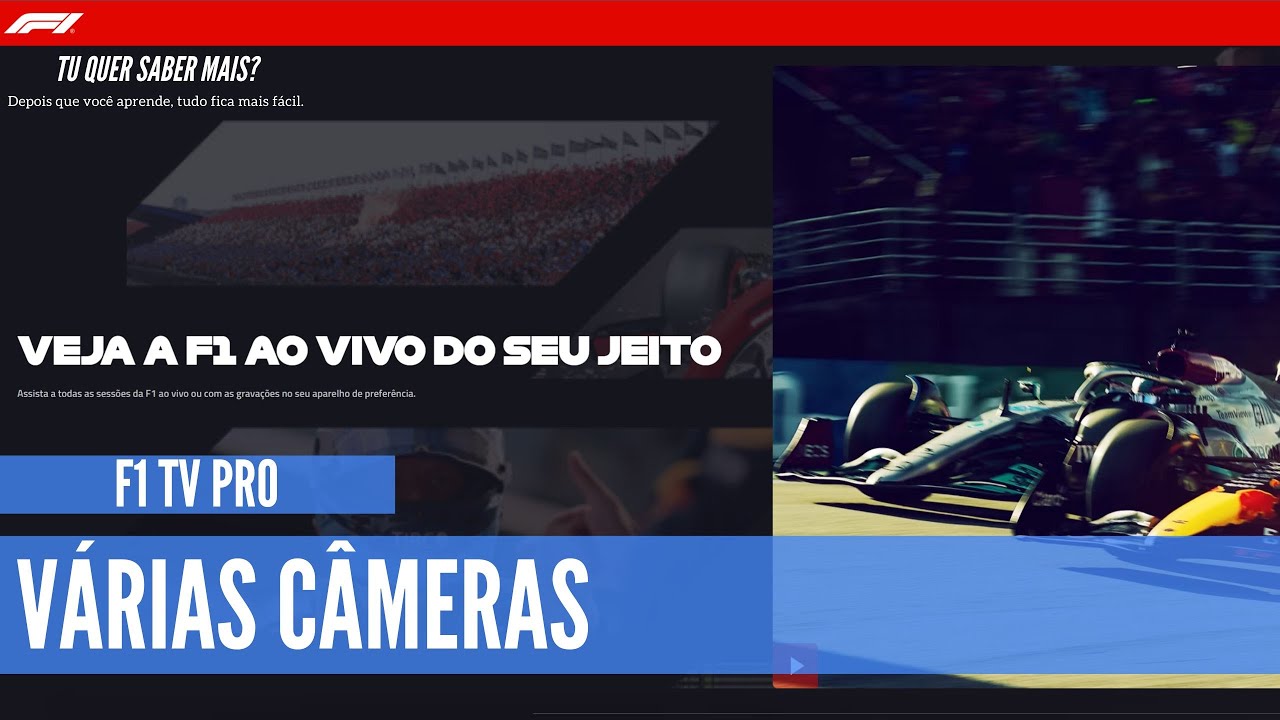F1 TV PRO várias câmeras