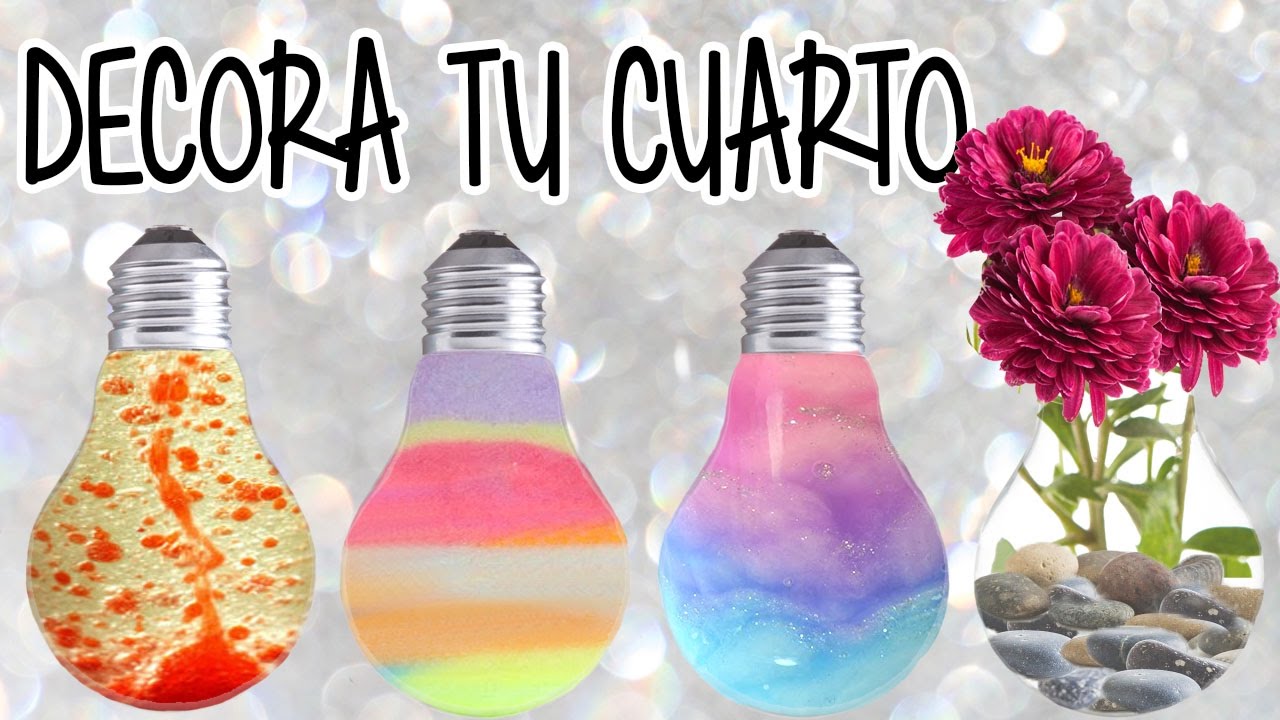 Decora tu habitacion o cuarto con focos quemados | Reciclar bombillas - Tutoriales Belen