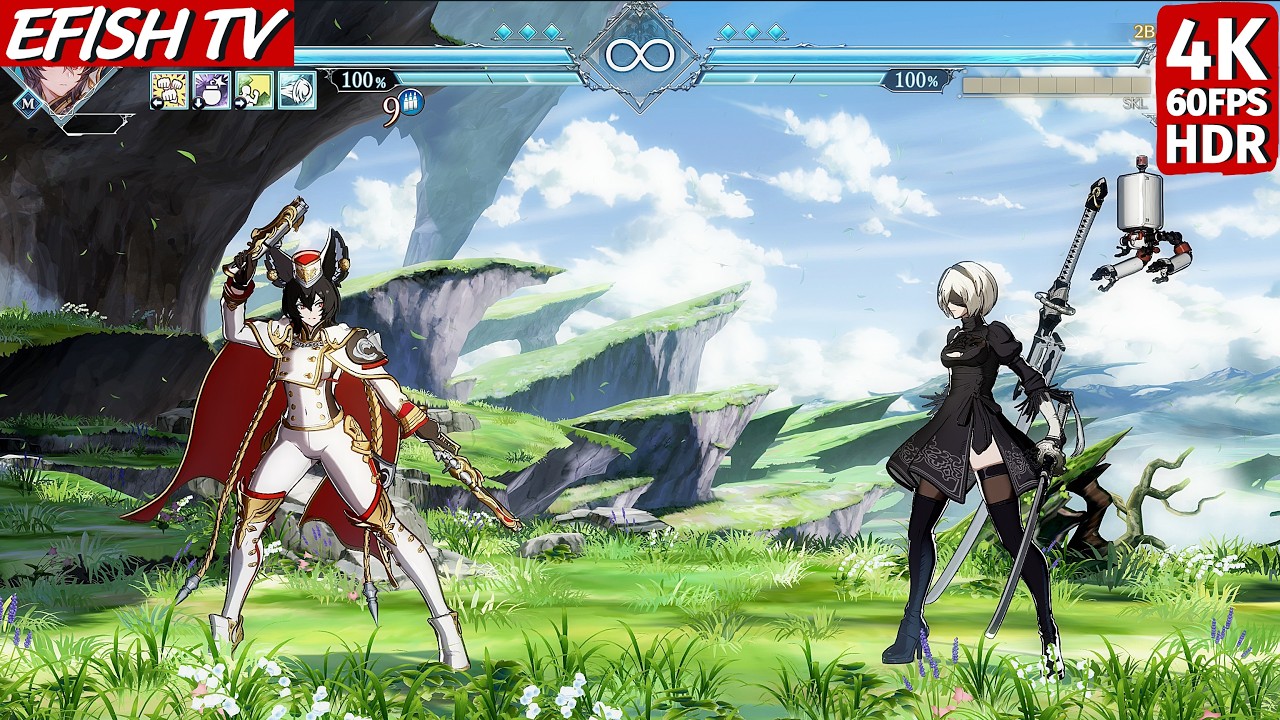 Ilsa vs 2B (Hardest AI) - Granblue Fantasy Versus