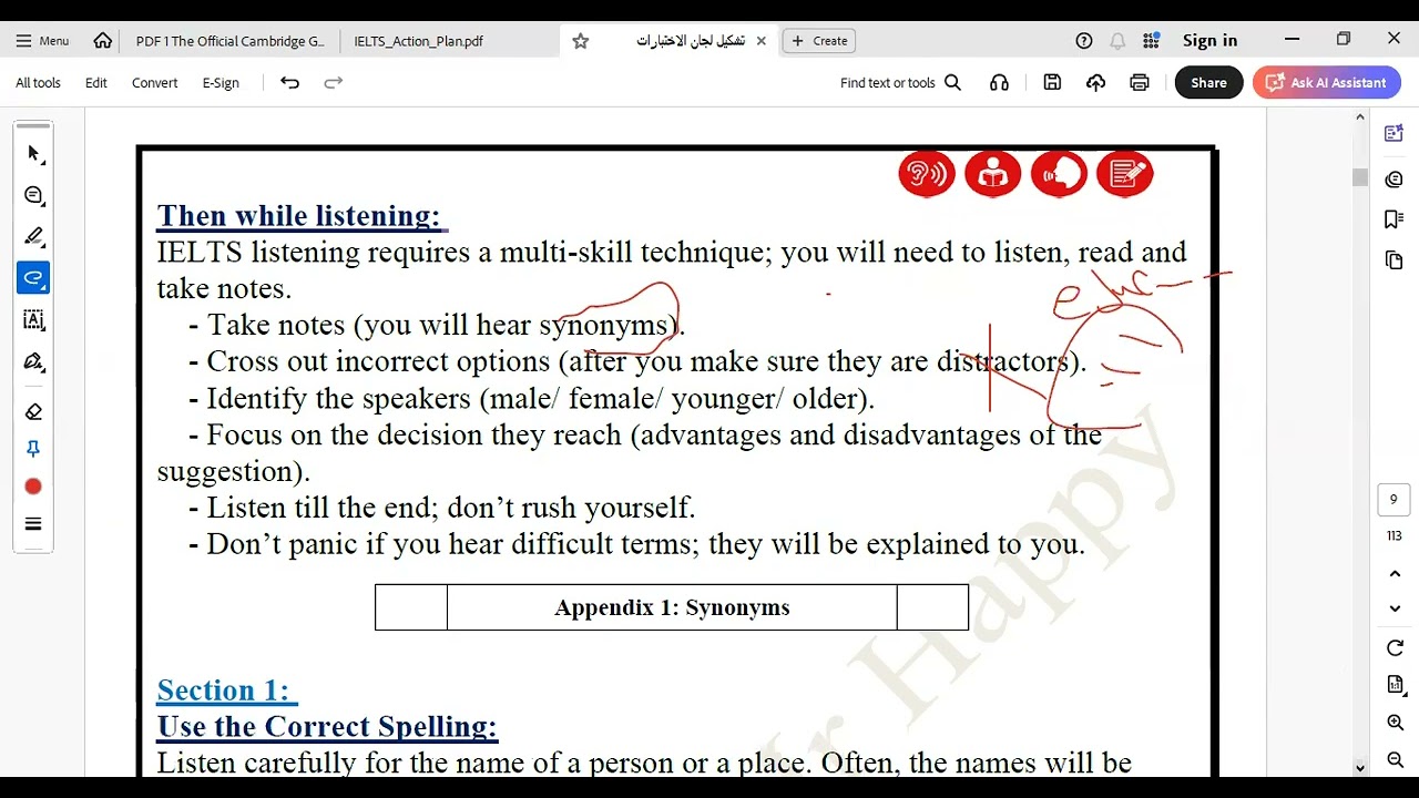 Ielts listening 4 arabs