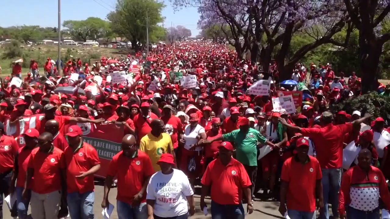 SADTU March to DBE&DHET for better conditions of service. 17-10-2017.