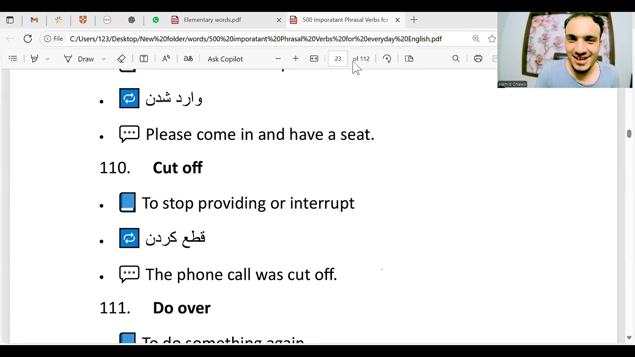 Advanced English lesson 1