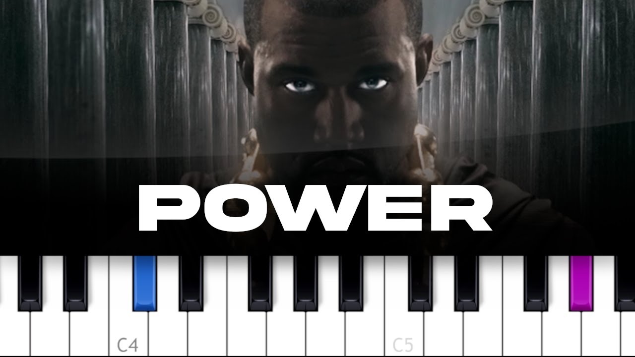 Kanye West - POWER (piano tutorial)