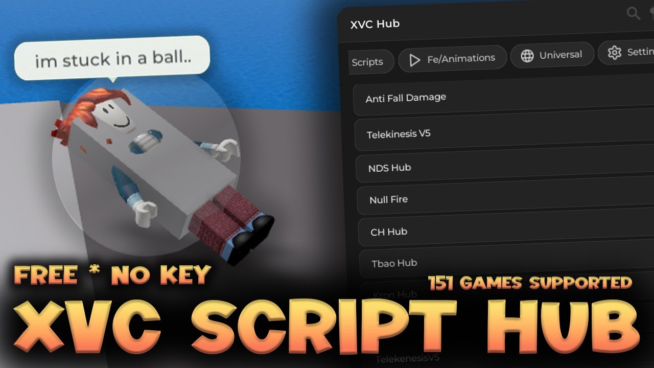 XVC Universal Script Hub — эксплуатация ROBLOX