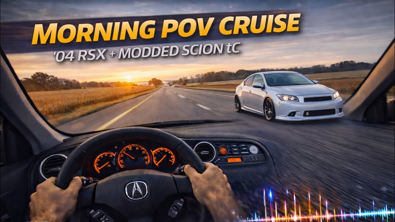 2004 Acura RSX - POV Morning Drive Modded Scion tC Spotted (4K )