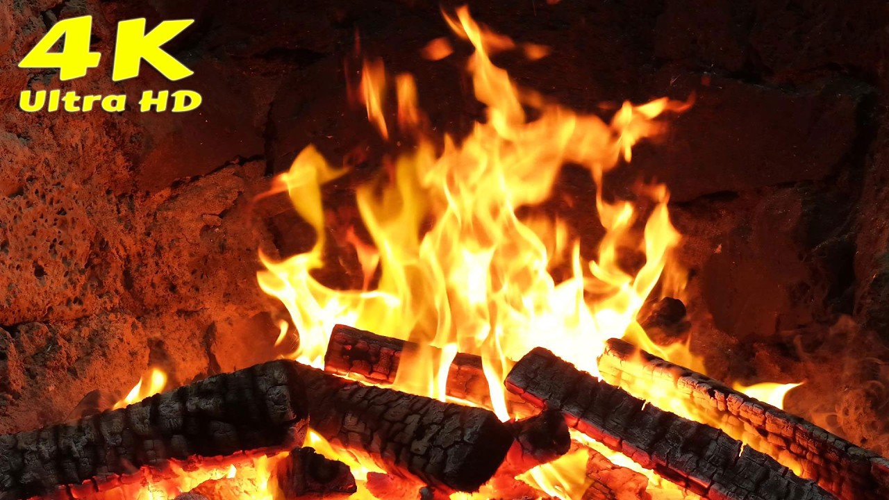 🔥 4K UHD Fireplace Video for Sleep Outdoor fireplace ambience. Fireplace Sounds for Winter Dreams