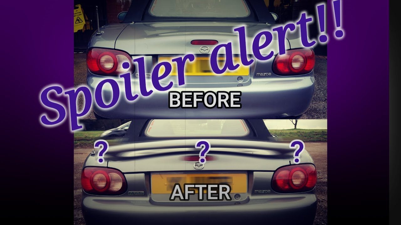 Mx5 gets a Spoiler. I make it fit!