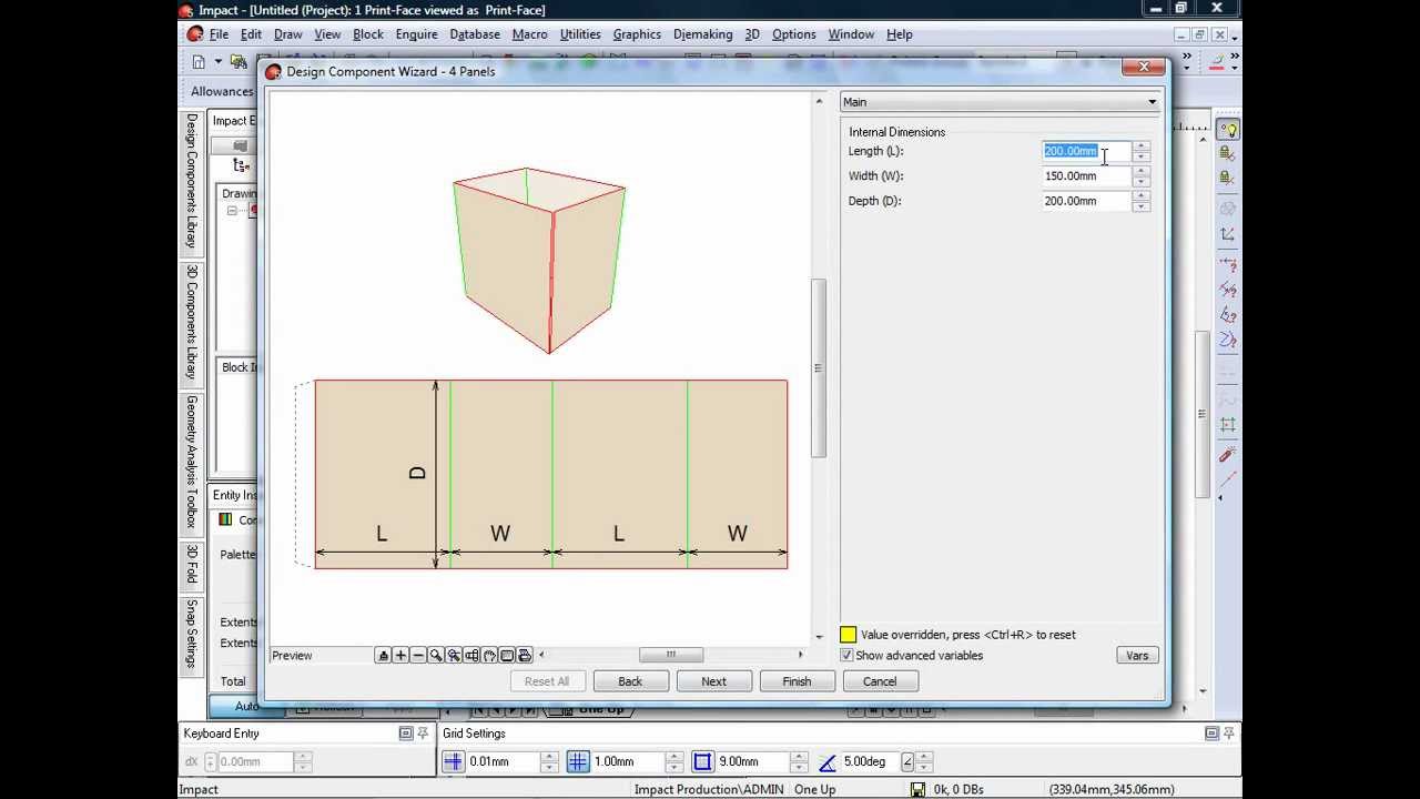 Design Components - Impact CAD/CAM Packaging Design Software