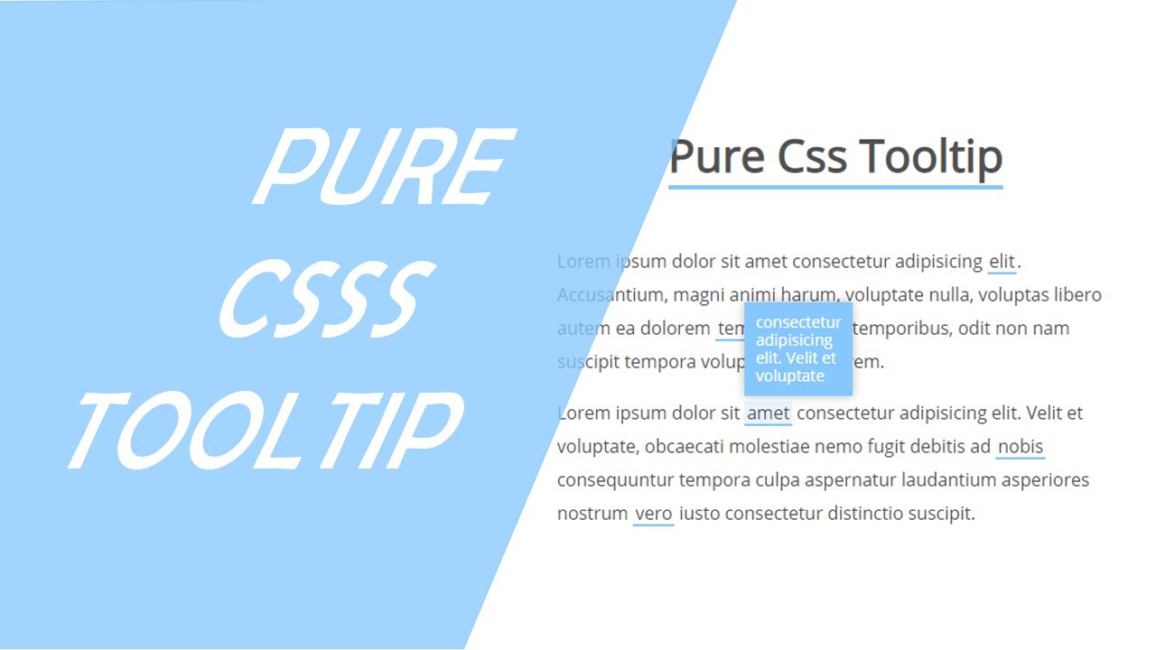 HOW TO CREATE (Pure Css Tooltip)