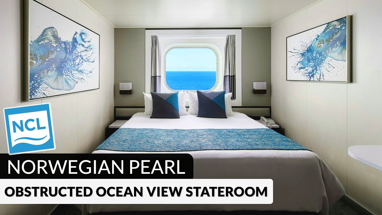 NCL Pearl | Obstructed Oceanview Stateroom Full Tour & Review 4K | Category OK