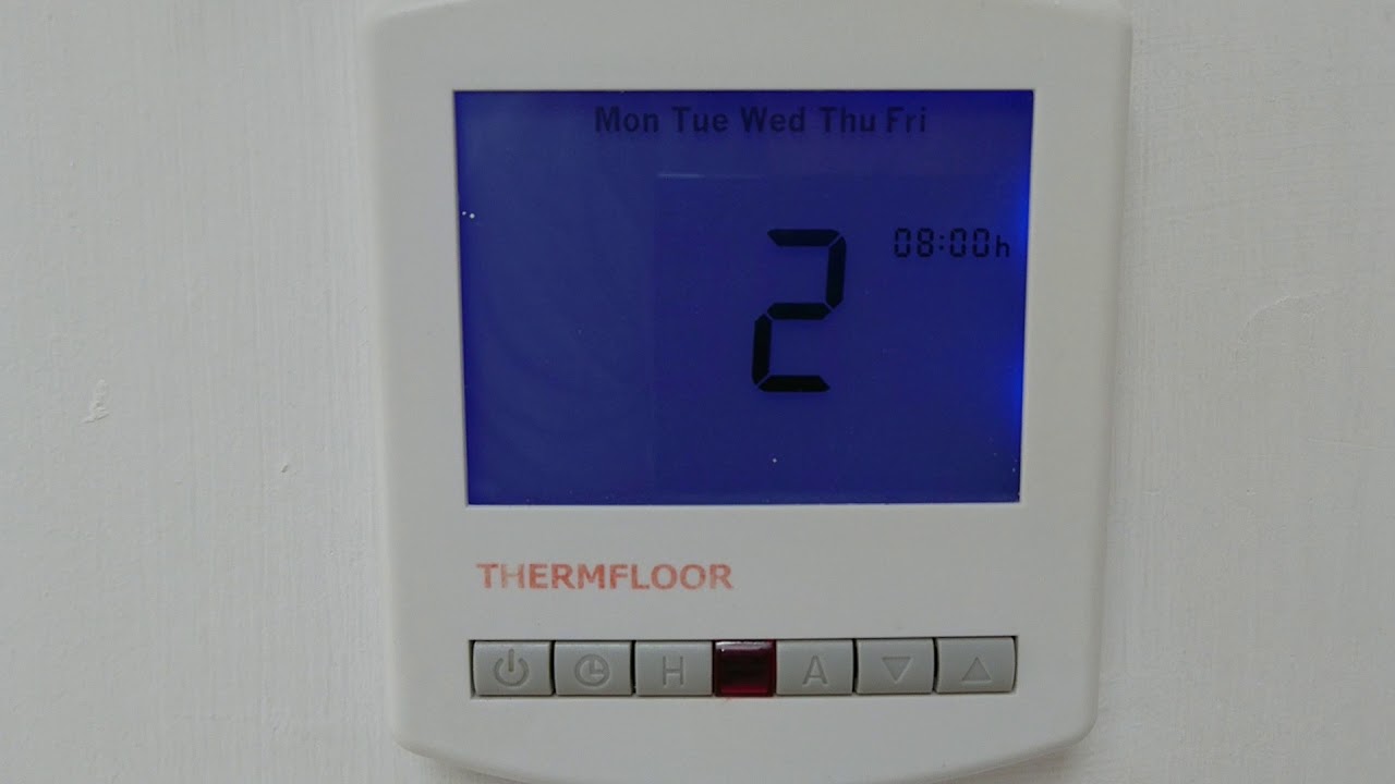 Therm floor heat control timer setting
