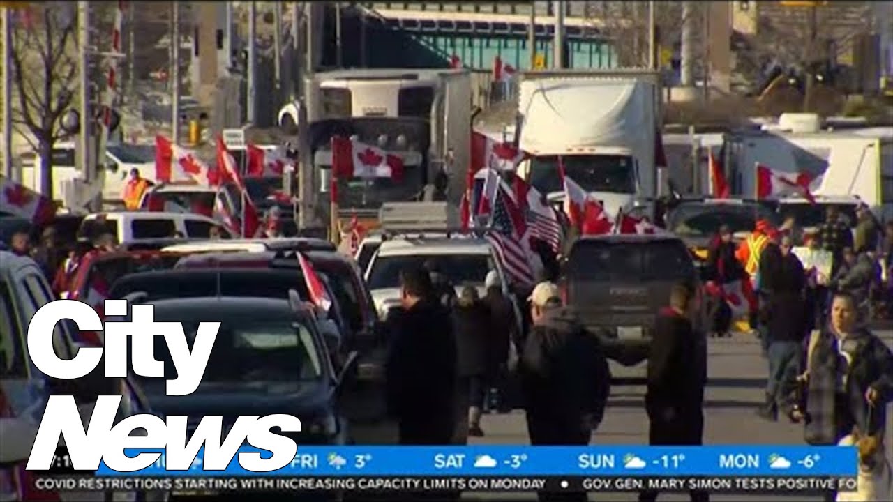 Ambassador Bridge blockade enters its 4th day