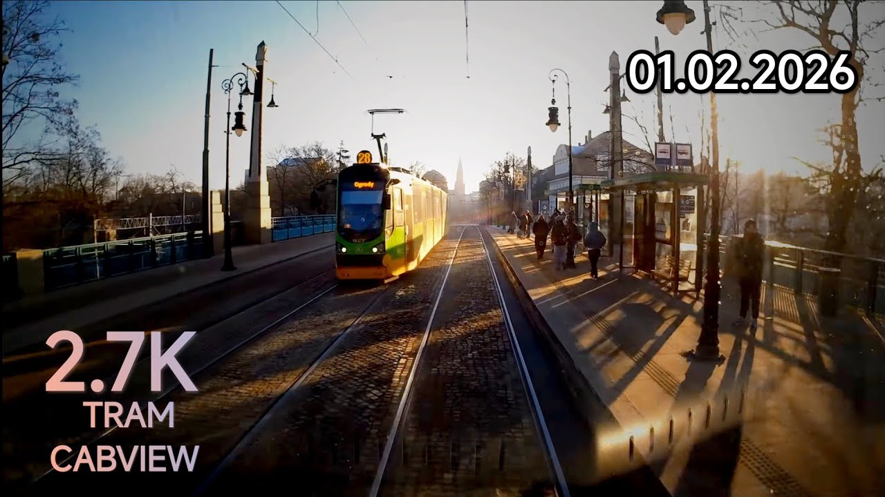 Tram Cab View Ride 🚋 Real Sound Urban Journey | 2.7K Ambient City