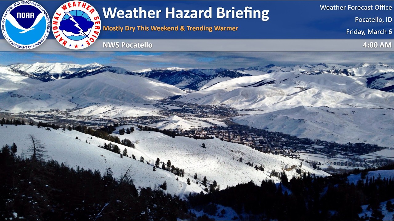 03/06/26 Hazard Briefing - Mostly Dry This Weekend & Trending Warmer