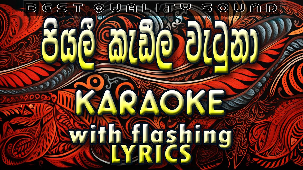 Piyali Kadila Watuna Karaoke with Lyrics (Without Voice)