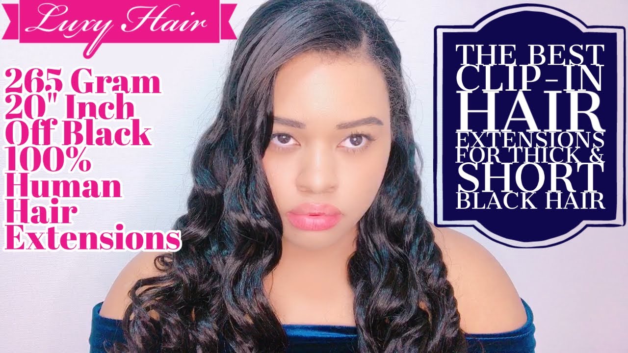 Luxy Hair Review | 265g Luxy Classic Off Black Volume Bundle Clip-In 20