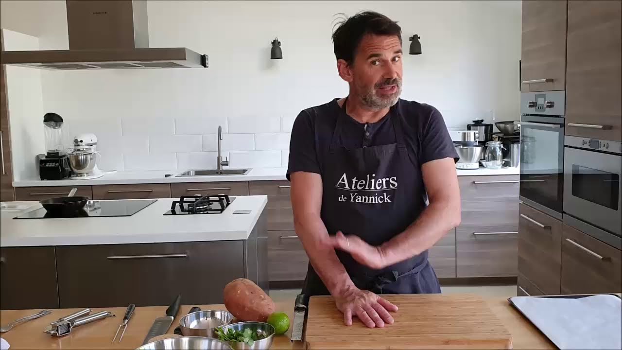PURÉE DE PATATE DOUCE et sauce verte, une recette simple et colorée de Yannick